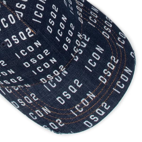 DSQUARED2 ICON -brändätty lippis DENIM BLU