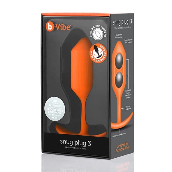 BVibe Snug Plug 3 Orange Analplugg