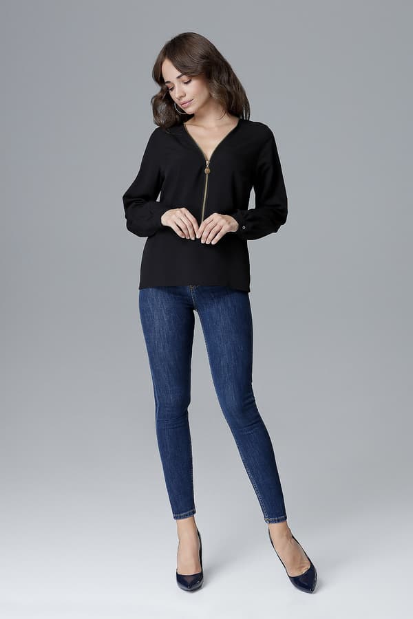 Blus L023 sort S