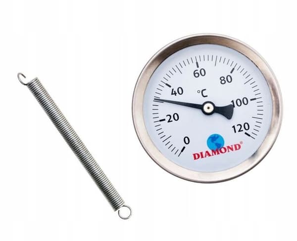 BIMETALL KONTAKTERMOMETER 63 MM 0-120°C