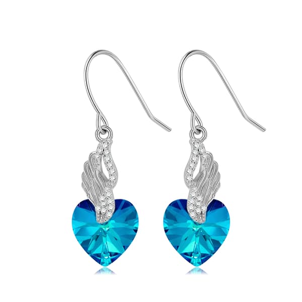 Pendientes de plata Pendientes de alas de corazón Plata 925