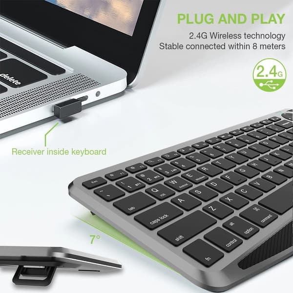 Techly langaton dual-näppäimistö BT/RF touch