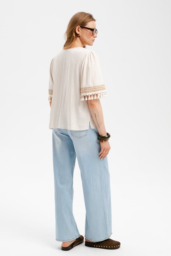 Damebluse Amanda Lys Beige 36