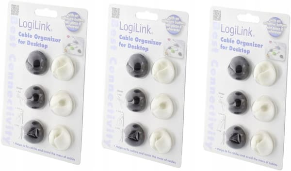 LogiLink KAB0009 kabelklämma, 6 st