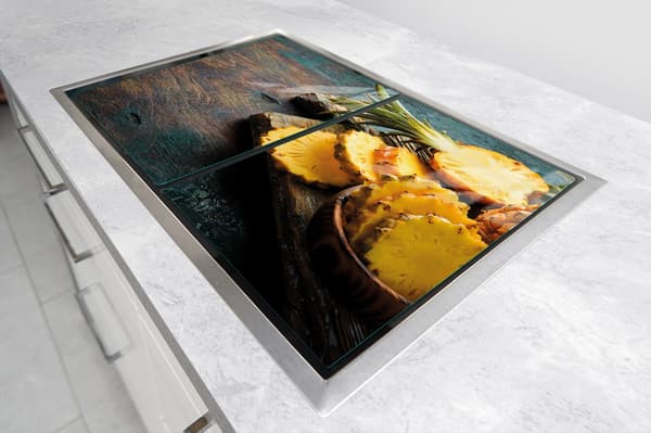 GLASPLADE TIL KØKKEN 2x35x52 ANANAS