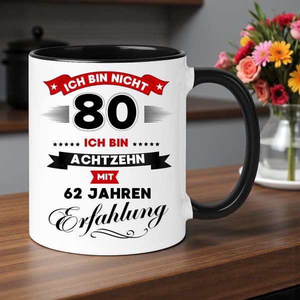 Rolig mugg, present till en 80-årsdag