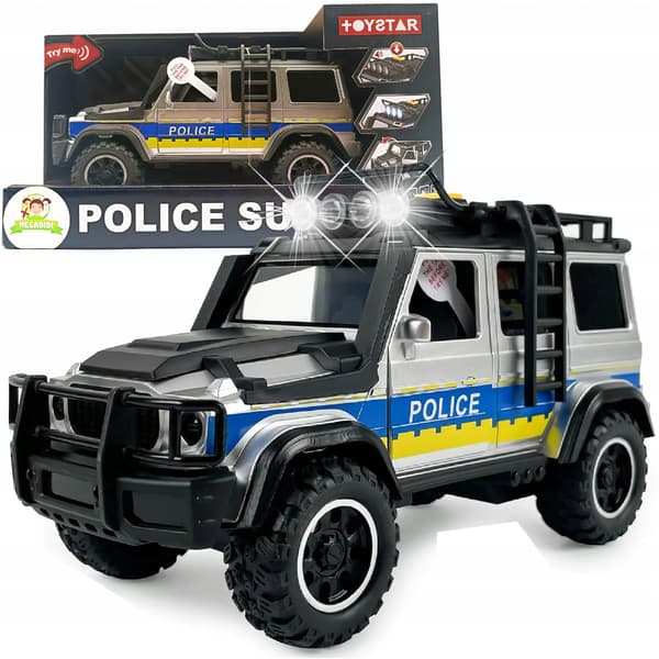 Polis-SUV med kørsel, lys, lyd og åbningsdøre