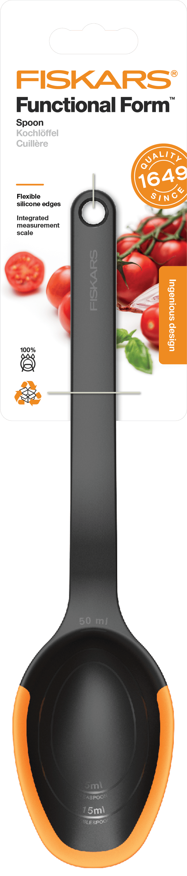 FISKARS FUNCTIONAL FORM Multifunktionel køkkenske med måleskala