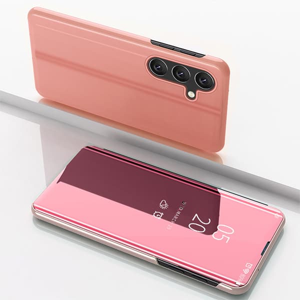 Skyddsfodral för Samsung Galaxy S24 FE Clear View Case - rosa