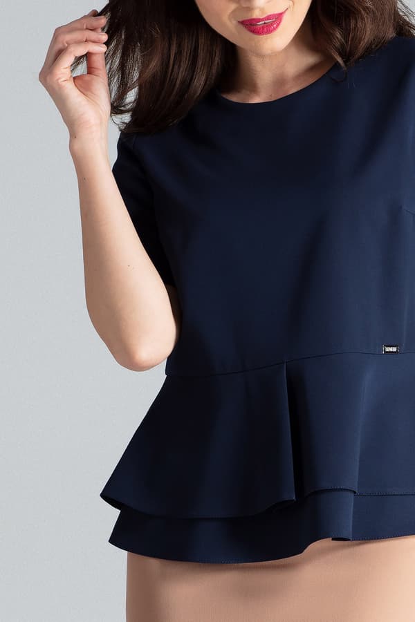 Bluse L026 Marineblå S