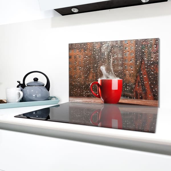 Glasbeskytter til komfur 80x52 Kaffe