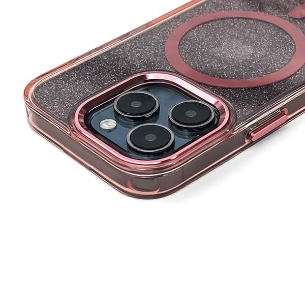 Glitteretui MagSafe til iPhone 17 Pro - Lyserød