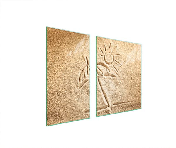 GLASSKYDDSPLÅT FÖR SPIS 90x52 BEACH