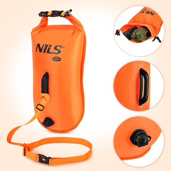 NC1772 oppustelig badebold 28L orange Nils Camp