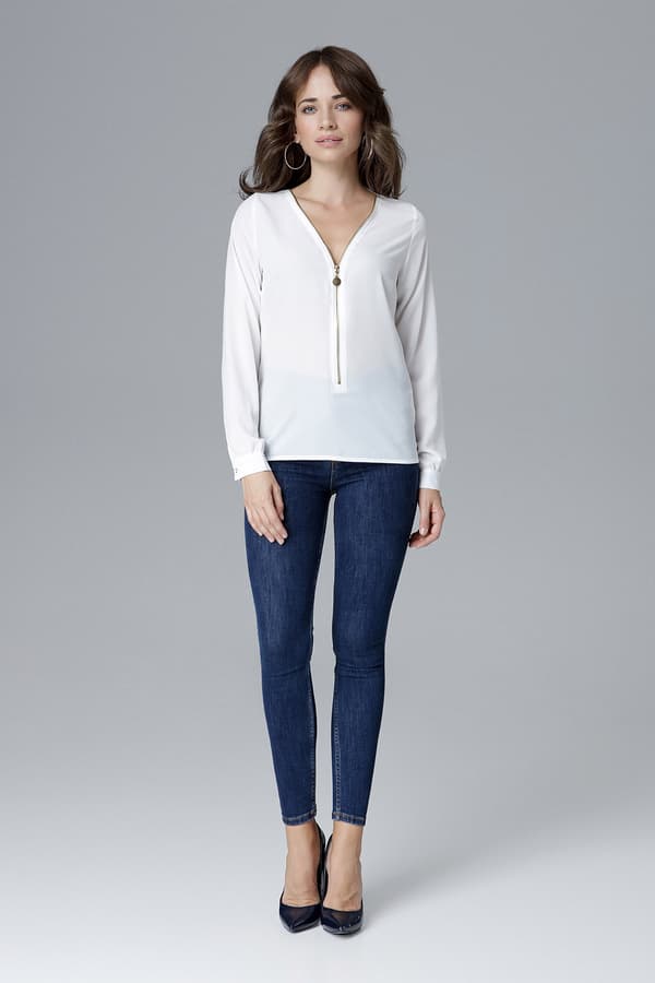 Blus L023 bluse ecru XL