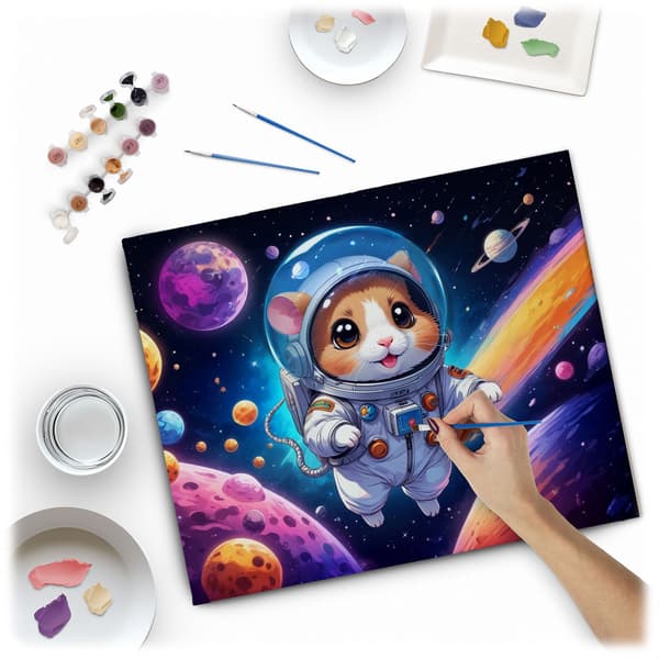 Måla efter nummer-bild 40x50 cm Massido Astronauta