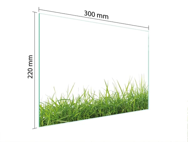 SKÄRBRÄDA I GLAS 30x22 VIT