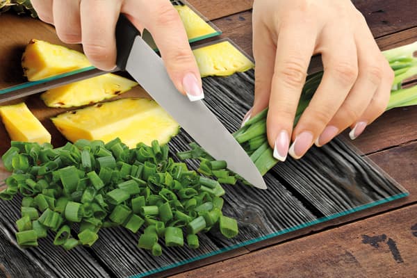 GLASPLADE TIL KØKKEN 2x35x52 ANANAS