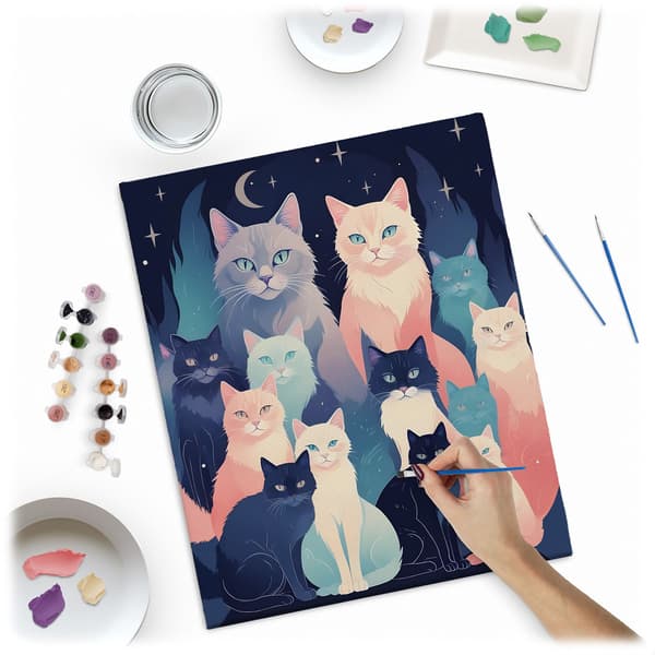 Mal efter nummer billede 40x50 cm Massido Katte