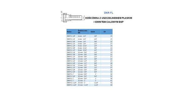 DKR-FL DN10 3/8" ändtätning