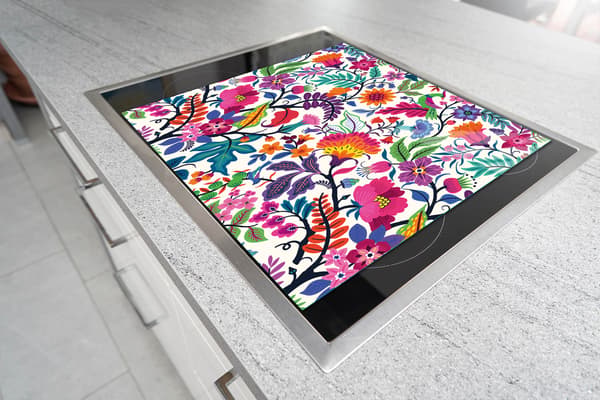 SKÄRBRÄDA I GLAS 52x40 BLOMMOR
