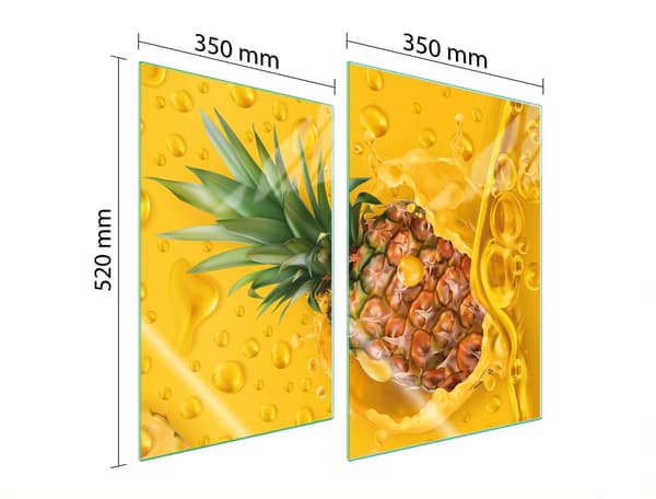 GLASSKYDDSPLATTA FÖR KÖK 2x35x52 ANANAS