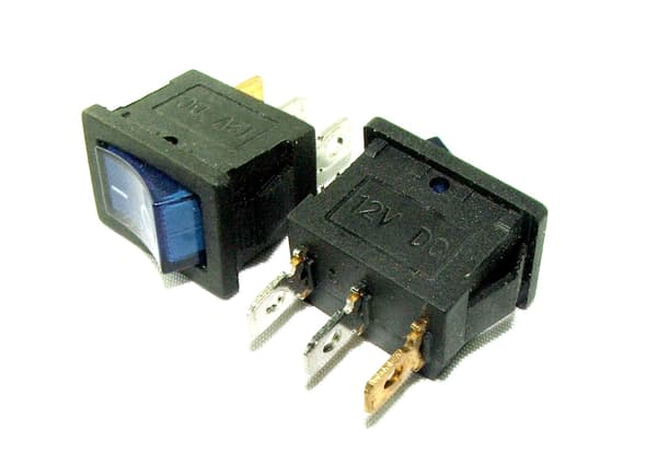 12V-AFBRYDER MED BLÅ LYS