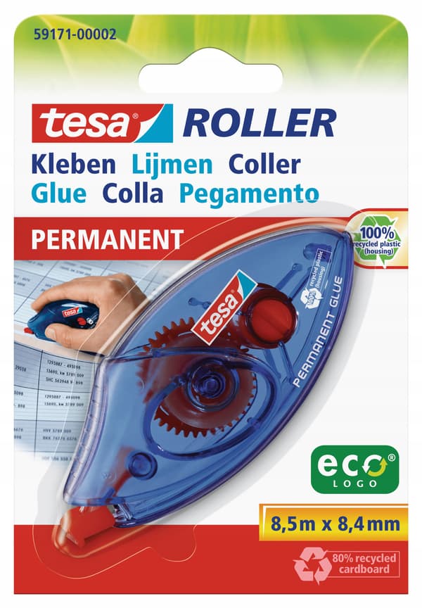 Tesa kontortejp til papir, engangstejp, 8,5 m x 8,4 mm