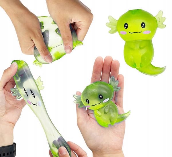 SENSORISK AXOLOTL antistressleksak