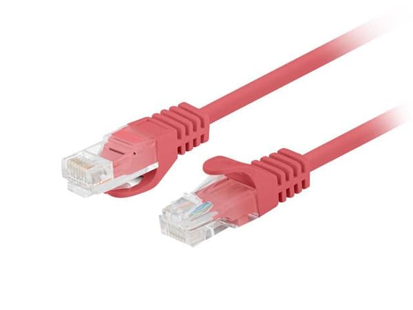 Patchkabel Lanberg UTP cat.5e 1m rød 10-pak