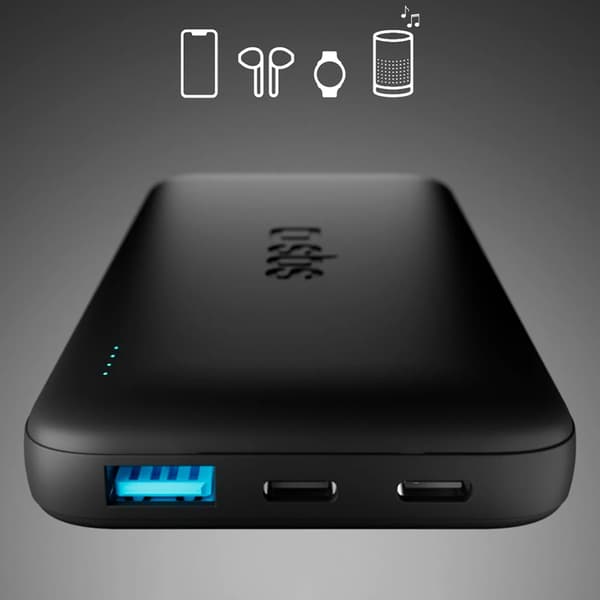 Powerbank 10000mAh 10W USB-A USB-C Infinity LiFePo4 - sort