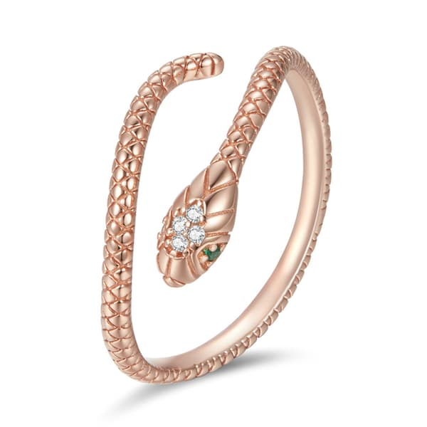 Anillo de oro y plata 925 con forma de serpiente