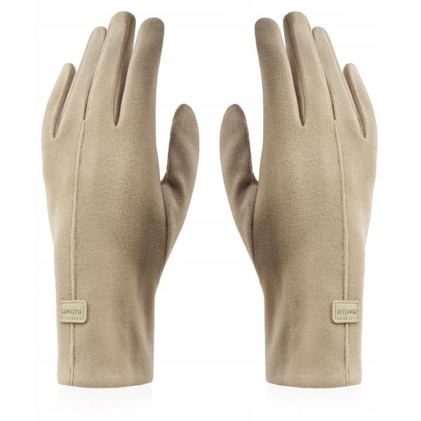 GFD-04 BEIGE SAMMETSHANDSKER FÖR DAM