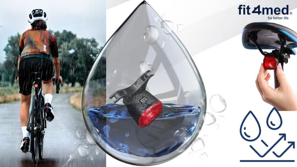 Metall cykelbaglygte intelligent USB