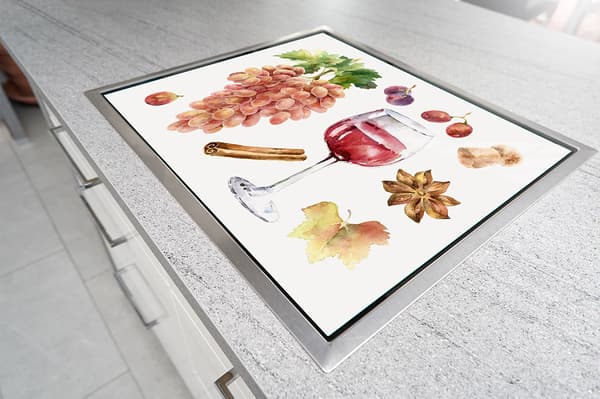 GLASSKYDDSPLÅT FÖR SPIS 70x52 VIN