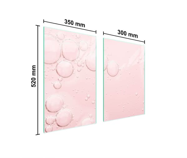 GLASSKYDDSPLATTA FÖR KÖK 65x52 ROSA