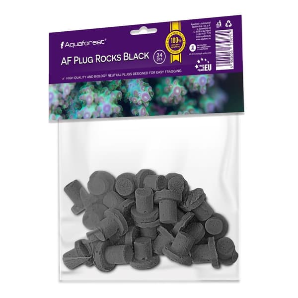Aquaforest AF Plug Rocks Black korallställ 24 st