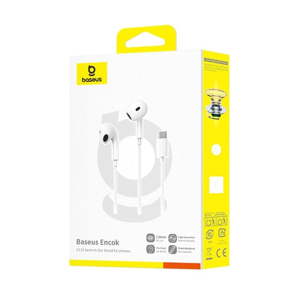 USB-C Kablede In-Ear Hovedtelefoner - Hvide