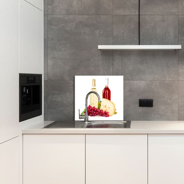 GLASPANEL FÖR KÖK 65x60 Vin