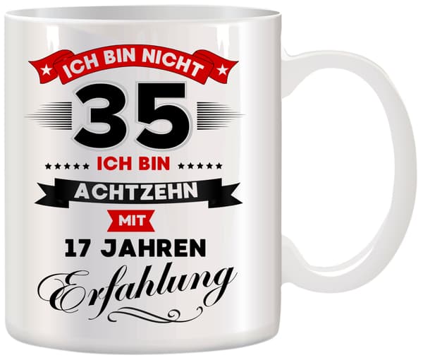 Rolig mugg, en present till en 35-årsdag