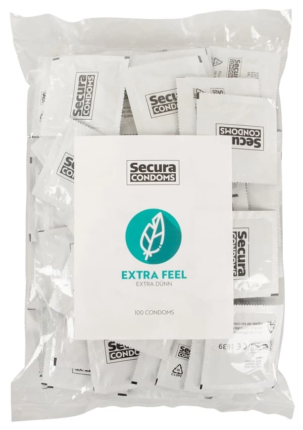 Secura Extra Feel Extra Thin -kondomit 100 kpl pussissa
