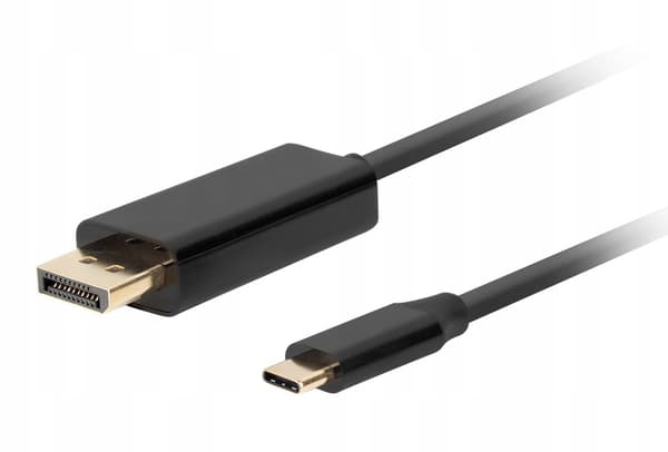 Lanberg USB-C(M) - DisplayPort(M) -sovitinkaapeli 3m 4K 60Hz musta