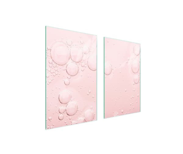 GLASSKYDDSPLÅT FÖR SPIS 75x52 ROSA