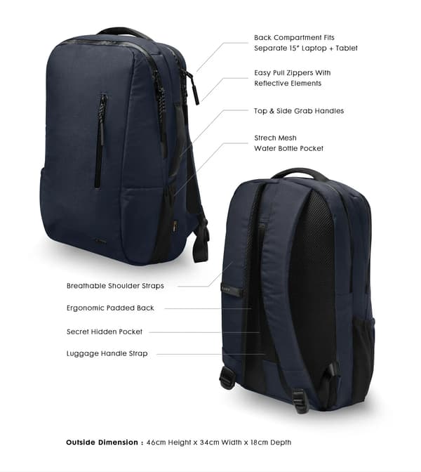LAUT Explorer - universal rygsæk 24l (oliven)