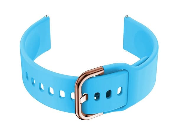 Gummirem til smartwatch U01 - blå/rød guld - 20mm