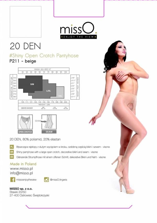MissO P211 Beige SM Grenlösa Tights