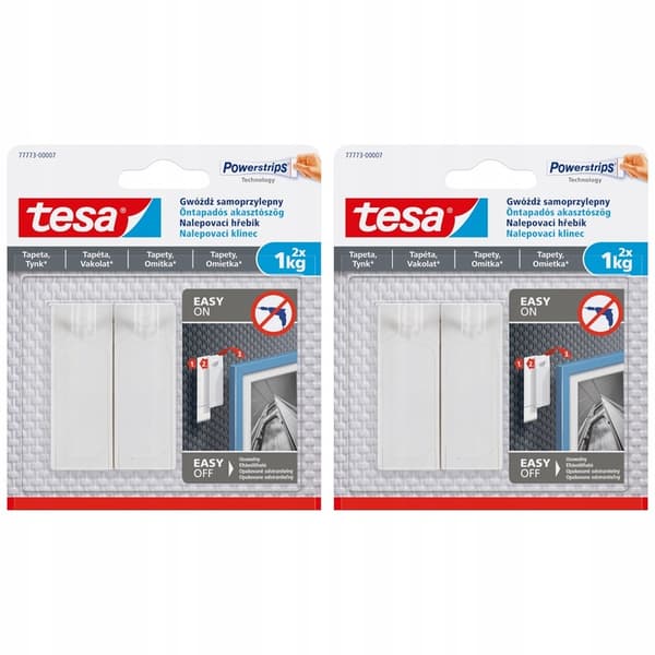 Tesa selvhæftende søm til gips og tapet 1 kg 2-pack