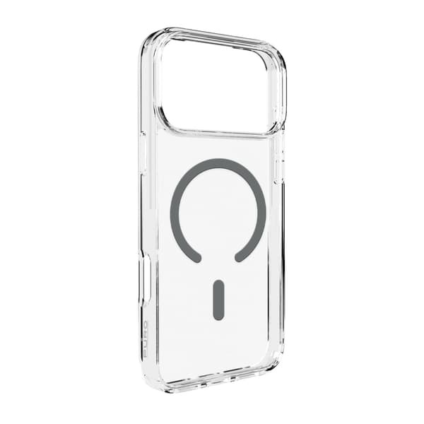 iPhone 17 Pro Lite MagSafe -kotelo - läpinäkyvä harmaa rengas