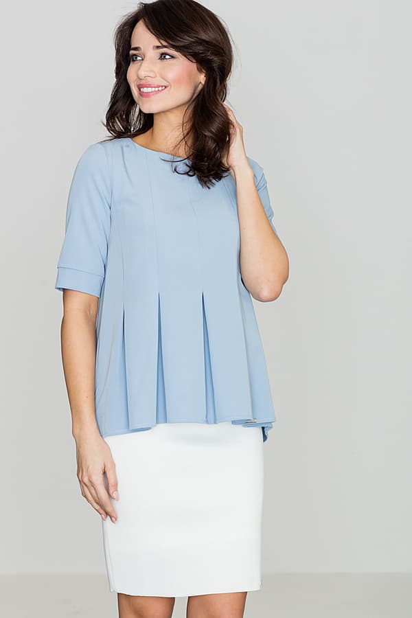 Blus K370 bluse blå S