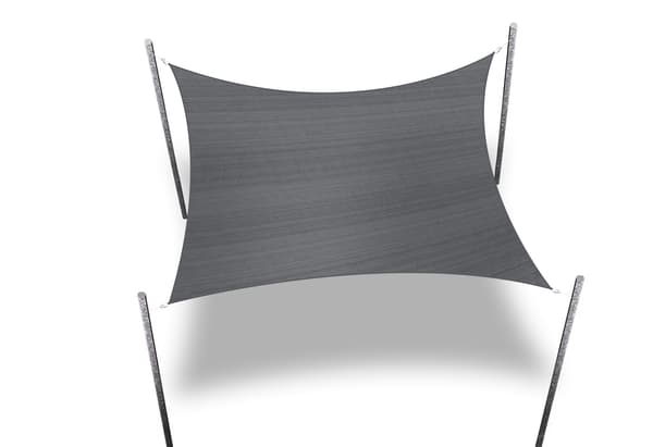HDPE skuggsegel 3x3 grå
